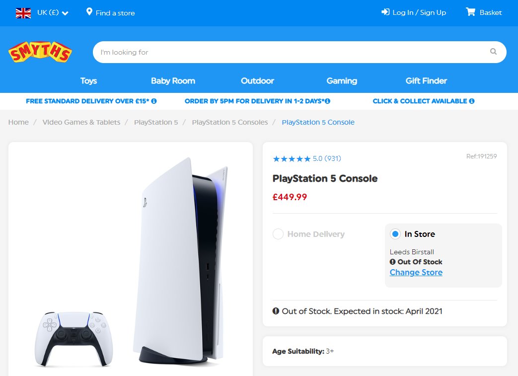 PS5 UK STOCK ALERTS tweet media
