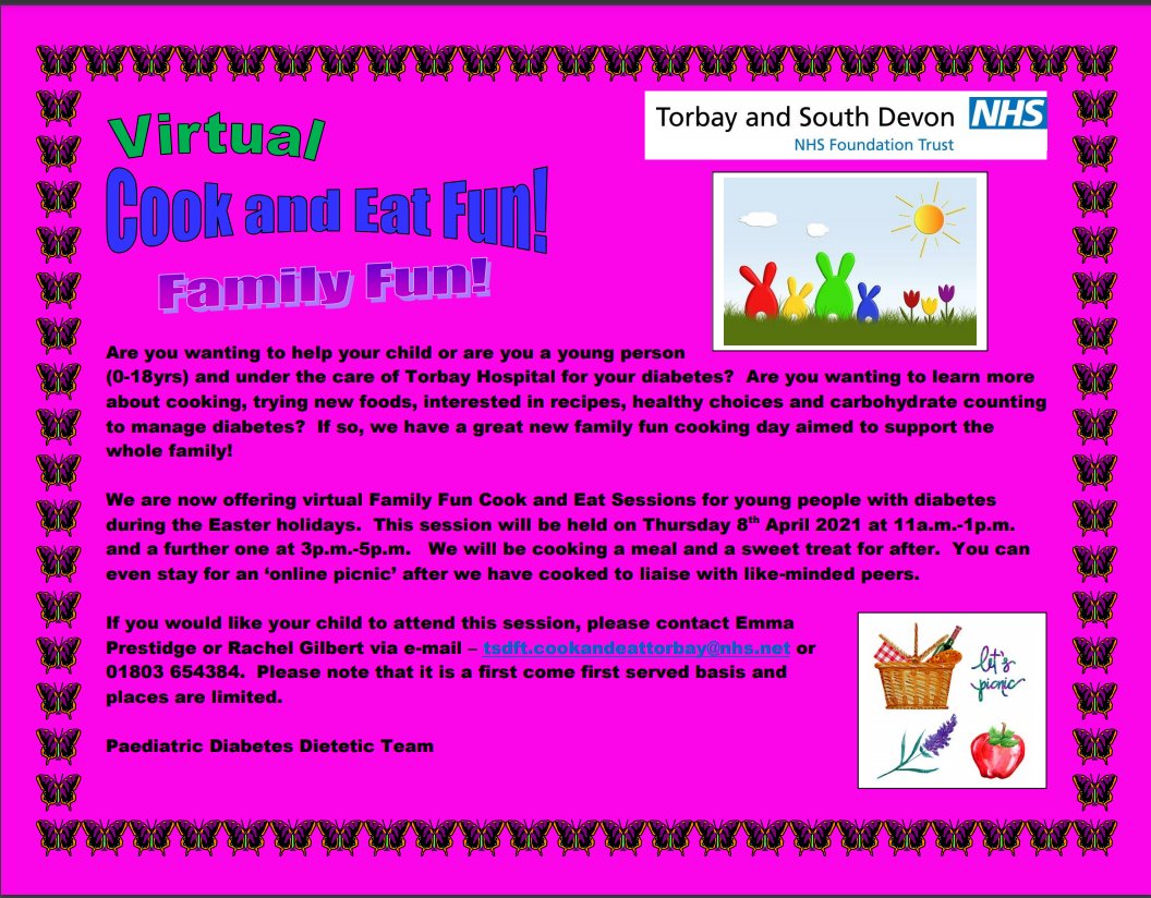TSDFTDietitians's tweet photo. Please take a look at our next cook and eat session on the 8th April 🐣 https://t.co/xF2gk0c0Rw