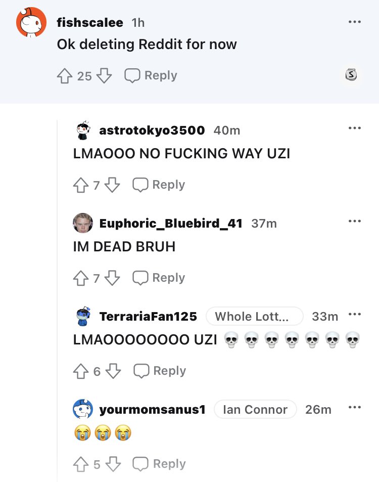 wlyhassi's tweet photo. LMAOOOOO UZI SAW THE FANART OF HIM AND CARTI 😭😭😭 https://t.co/lJBmXvhhji
