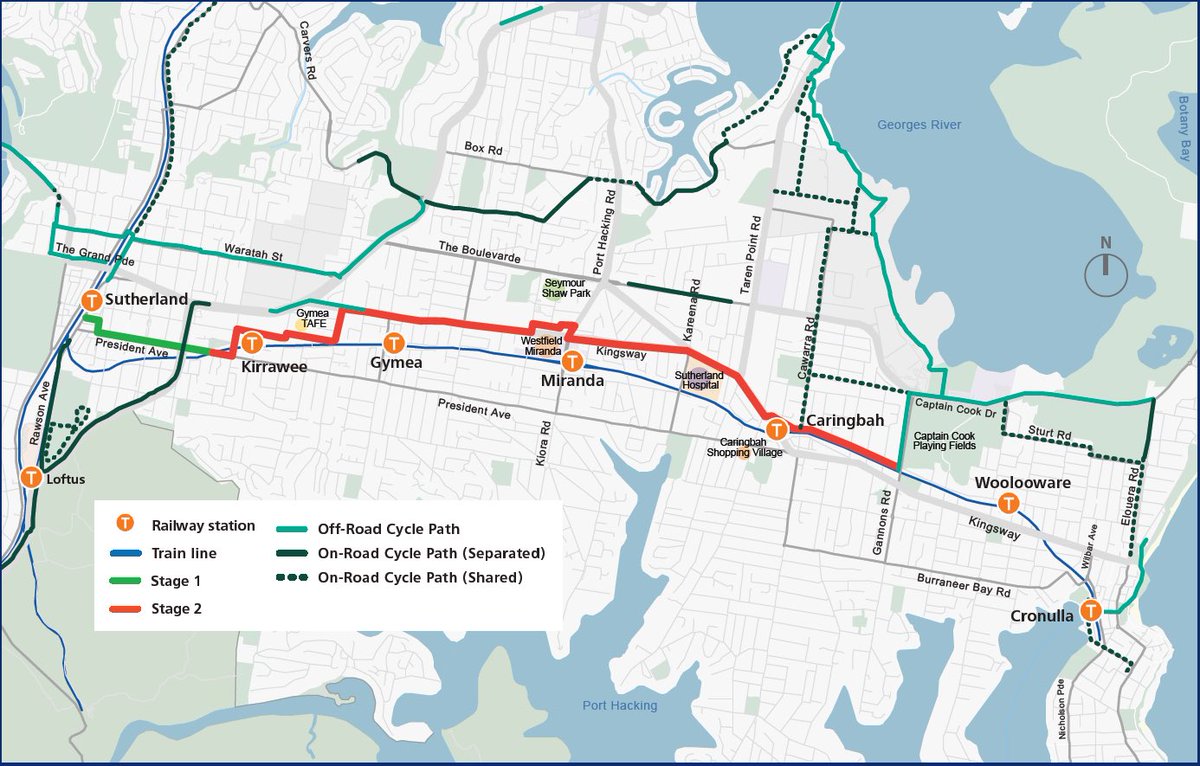 MarkSpeakman's tweet photo. π²ππ½ββοΈThe proposed route for Stage 2 of the #Sutherland to #Cronulla Active Transport Link (#SCATL) from #Kirrawee to #Caringbah has been unveiled.
See https://t.co/V5C9Wx7ZeX https://t.co/E0QYrLhuLw