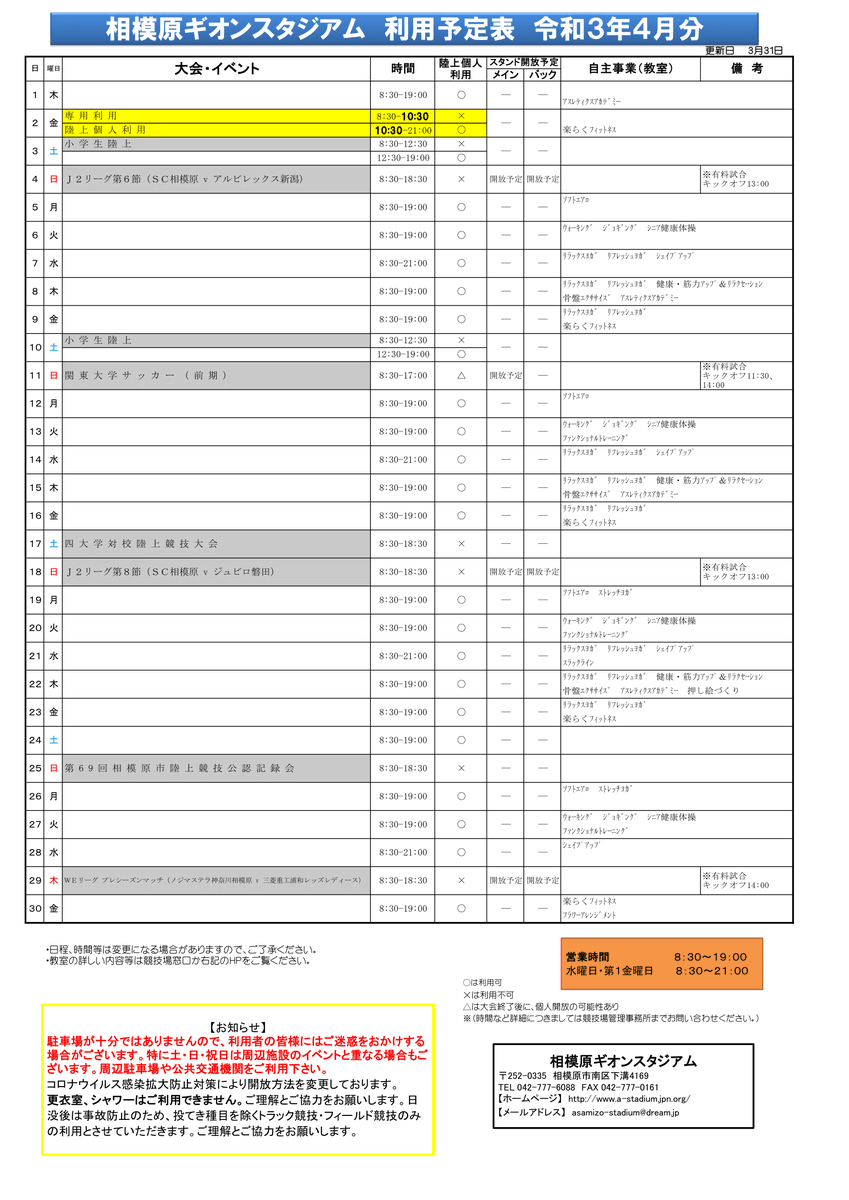相模原ギオンスタジアム ギオンス Saps Staff Twitter