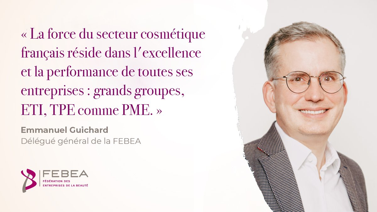 FEBEA_FR's tweet photo. Emmanuel Guichard vient d’être nommé Délégué général de la FEBEA. Il prend le relai de @P_OQUIN. 

Bienvenue à lui pour accompagner et représenter les entreprises de la #cosmétique ! 

https://t.co/6hM1rn1ZFD https://t.co/LKOhSrBS83