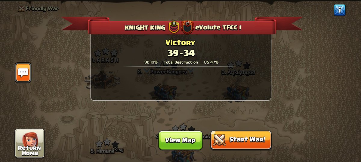 GCC SHINGLE DIVISION. 15 v 15 SINGLE HIT.. Knight King vs eVolute TFCC.. Knight King is sister clan of New Days..