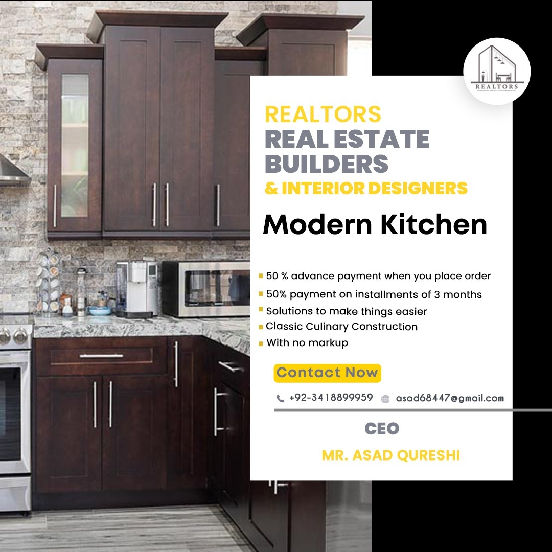 Realtor92783272's tweet photo. @Realtor92783272 classically design modern kitchen interior with exclusive features.
What we offer❓
👉 Italian kitchen designs
👉 modern kitchen designs
👉 cabinets 
👉 culinary services
👉 customized designs
For budget💸and details
call📲 us on +923418899959
#islamabad #kotli https://t.co/Ks9coThmYQ