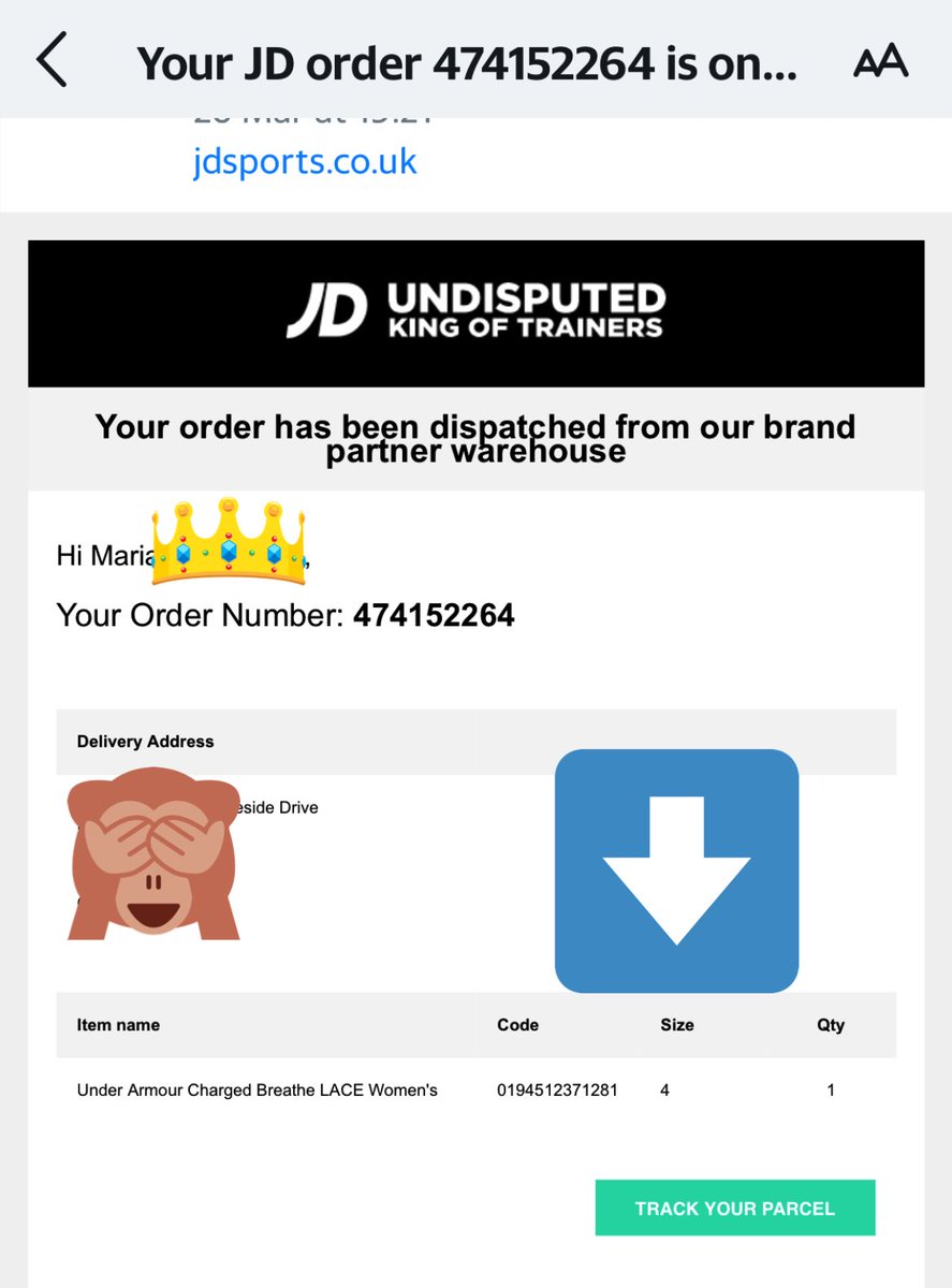 ToniSablam's tweet photo. @JDhelpteam received a wrong sized item from you guys. 🥺 order is size UK 4 what I received is UK 3.5. 😩 Tried sending an email but no reply, calling your customer service number but no answer. What to do next? 😏 https://t.co/P2MCoBH34x