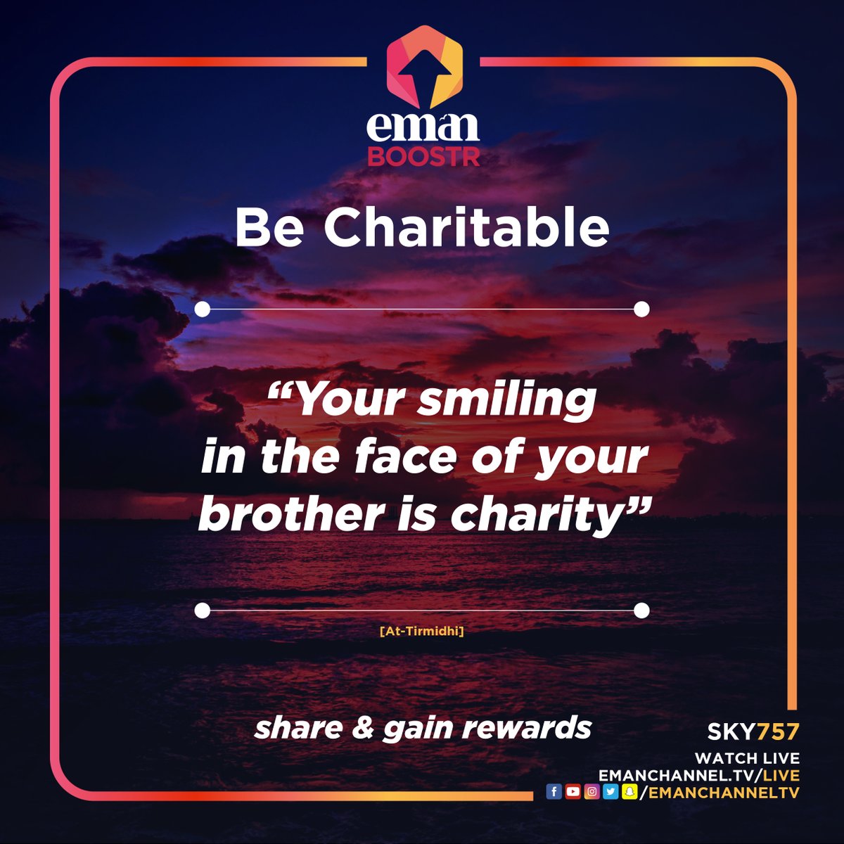 EmanChannelTV's tweet photo. Smile As It's Sunnah Of Our Prophet SAW.

#ecquote #eman #imaan #islamicreminders #motivationalquotes #inspirationalquotes https://t.co/BTicbK4SVV