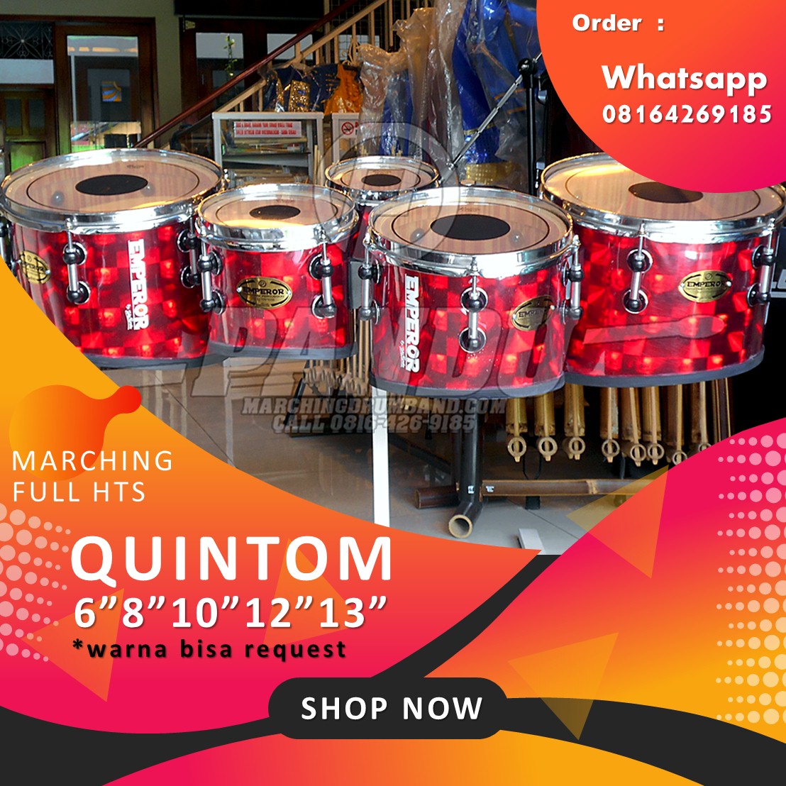 pandustore's tweet photo. MARCHINGBAND QUINTOM FULL HTS

- Ukuran standar PDBI untuk tingkat SMP/SMA
- Berstandari PDBI
- Kelas kompetisi
- Garansi pemakaian normal selama 1 tahun

Order : 
- via WA 08164269185
-  https://t.co/pATh06j3wJ
- Jl. Nyai Ahmad Dahlan No.4 Gerjen - YK https://t.co/vitdFfF2Ai