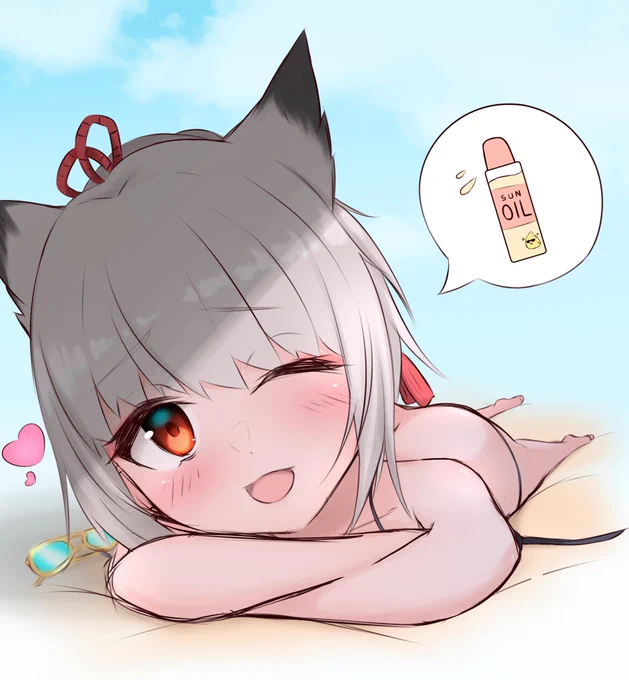 寝そべり水着涼月ちゃん...??
#アズレン #アズールレーン #碧蓝航线 