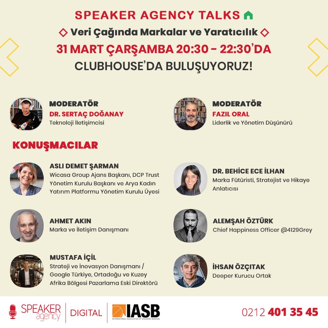 Bu akşam ClubHouse’da buluşuyoruz. Vaktiniz varsa kaçırmayın!