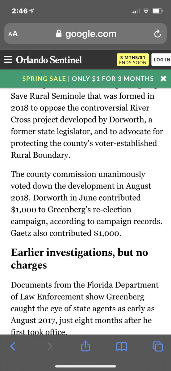 Then I came across an article about Joel Greenburg in the Orlando Sentinel that said don’t worth contributed to both Greenburg & Gaetz’s campaigns. It says Greenburg hired Ballard partners (Where Dorworth works) & said that they were friends 2/