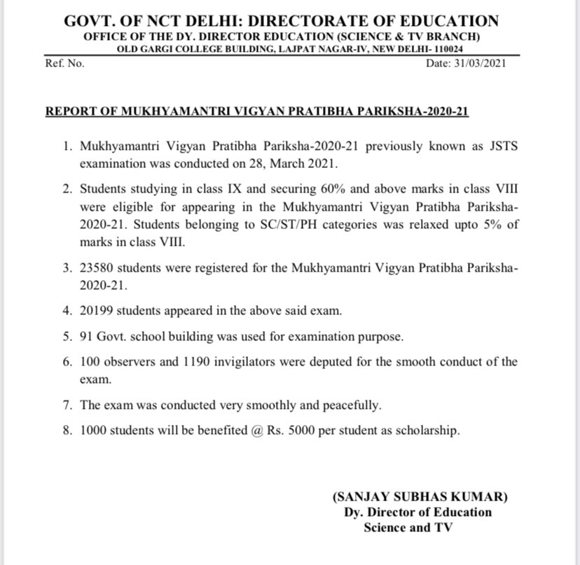 Dir_Education's tweet image. &apos;प्रतिभा के फूल खिलते हैं अवसर की जमीन पर।&apos;

मुख्यमंत्री विज्ञान प्रतिभा परीक्षा- 2020-21 का आयोजन 28 मार्च 2021 को किया गया।

कक्षा 9 के लगभग 20000 विद्यार्थियों ने भाग लिया।

इनमें से 1000 विद्यार्थी सालाना 5000 रूपये की स्काॅलरशिप के हकदार बनेंगे।

#MVPP
#EducationRevolution