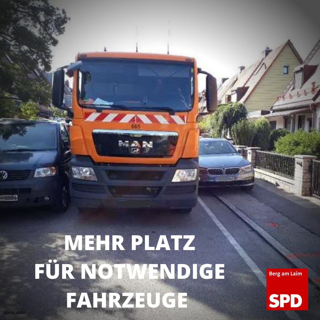 spd_bal's tweet photo. Lebens- und alltagsnotwendige Fahrzeuge müssen problemlos durch die Straßen Berg am Laims kommen.
Das Durchkommen für lebensrettende Fahrzeuge und der Müllentsorgung soll auch in der #Maikäfersiedlung gewährleistet sein.
https://t.co/GumtLOJTBL
1/4 https://t.co/fG4FiceVg5