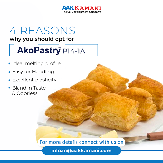 AAKIndiaCo's tweet image. With our new bakery shortening, you’re bound to boost your Bakery’s business. 
To co-develop with our new fat range- AkoPastry P14-1A, connect with our experts on 18002666363 or visit aakkamani.com
#AAKKamani #TheCoDevelopmentCompany #TheValueAddingPartnership