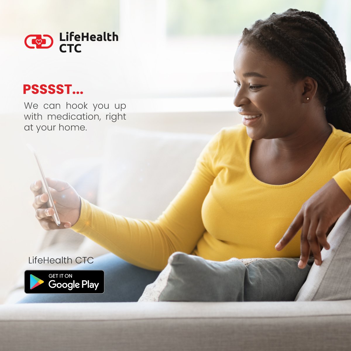 LifeHealth_CTC's tweet photo. Get your medication and prescriptions delivered at the comfort of your home, office or favorite hangout. With our app, convenience is one stop away.

Download to get started. #LiveHealthy https://t.co/XfOPBTYkeg