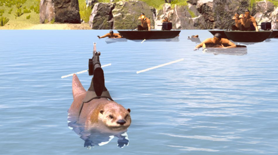 Volrest's tweet photo. A cute otter with a big gun avenges his family. 

Green world: Catharsis (Steam)

#indiegame #indiegames #Steam https://t.co/FENZYhCxSM