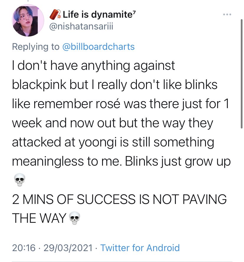 rose_protection's tweet photo. 🚨 REPORT | BLOCK🚨 

- @/nishatansariii
https://t.co/KJCqpAgcrn

You say you have nothing against BLACKPINK but then continue to attack ROSÉ...

🚨Report the account as 
- disrespectful/Offensive
- targetted harassment

 ❌Do not engage https://t.co/0vEBECYgqm