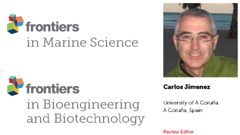 CICAUDC's tweet photo. Damos la enhorabuena al investigador #CarlosJimenez del #GrupoQUIMOLMAT por su recién nombramiento como #ReviewEditor en las revistas @FrontMarineSci y @FrontBioeng. Más información en nuestra web: https://t.co/JogXErNrth @UDC_gal https://t.co/cULz9s3b1c