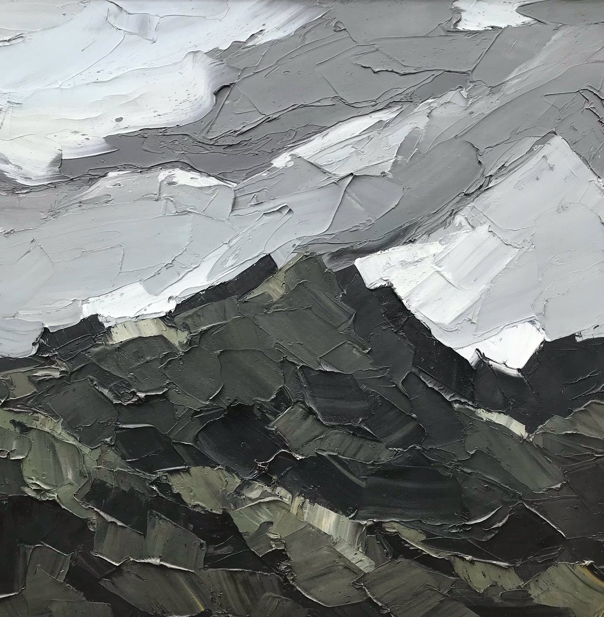 Sir Kyffin Williams 
‘Cloud on Aran’ 
Oil on canvas 

This fantastic piece will be available for sale in the Gallery soon - dm me or email if you want details now!
Still some lovely watercolours and pencil drawings available on our website now too. 
#sirkyffinwilliams #welshart