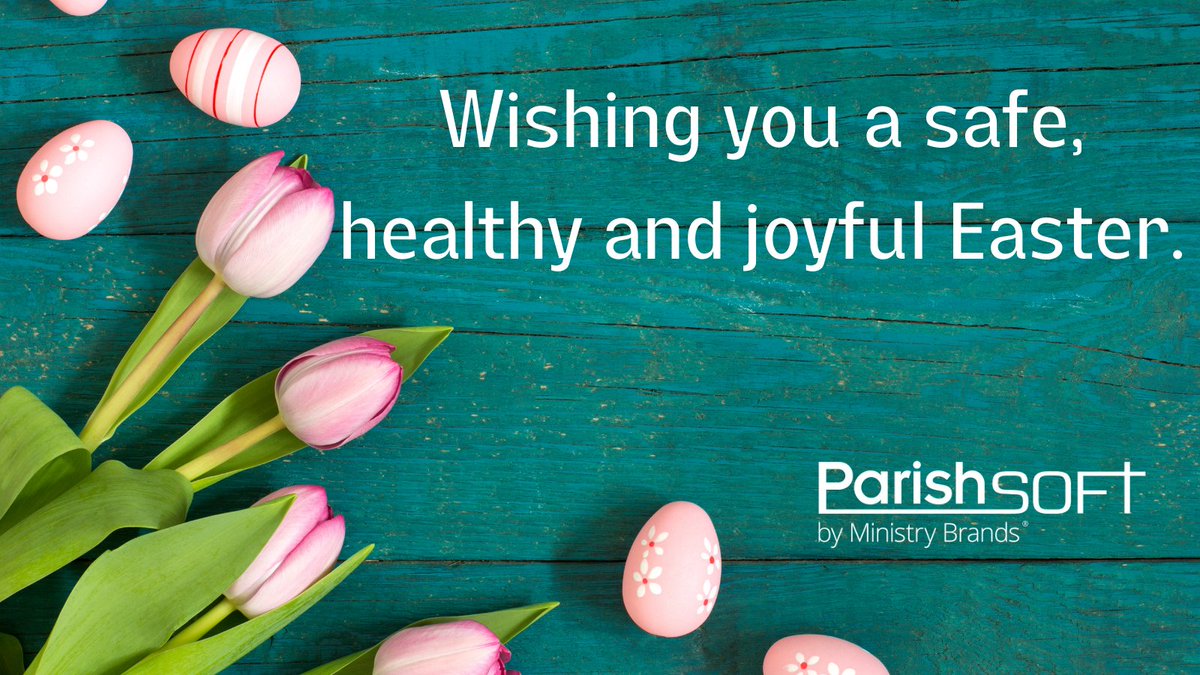ParishSOFT's tweet photo. "May the glory and the promise of this joyous time of year bring peace and happiness to you and those you hold most dear.

And may Christ, our Risen Saviour, always be there by your side to bless you most abundantly and be your loving guide." https://t.co/O0nm2MCUjs