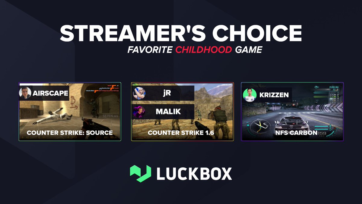 Luckbox's tweet photo. Everyone has a special relation to the game they played over and over in their childhood. So do our streamers. What memories do you have of those games?
#luckbox #streamer #streamerschoice https://t.co/E0nXPWlHpb