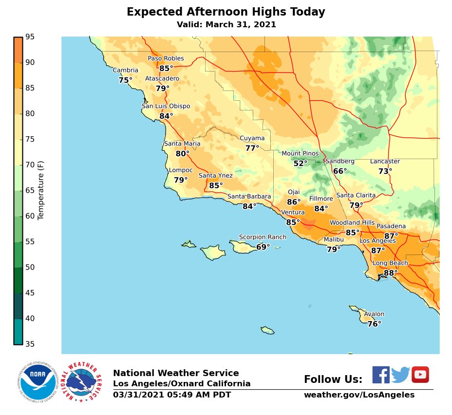 NWS Los Angeles tweet media