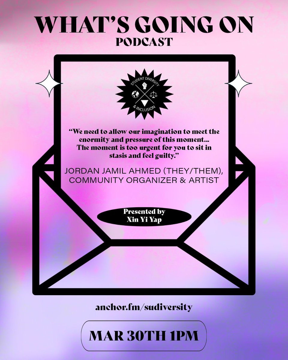WHATS GOING ON!?!? A new episode is up make sure to tune in and give it a listen on anchor.fm/sudiversity