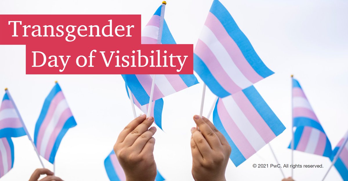 PwCUS's tweet photo. Together, we’re one firm united by purpose and values. We celebrate our transgender colleagues and stand proudly with the community. #TDOV https://t.co/2H7XAo3GZW https://t.co/gB3ww19UOy