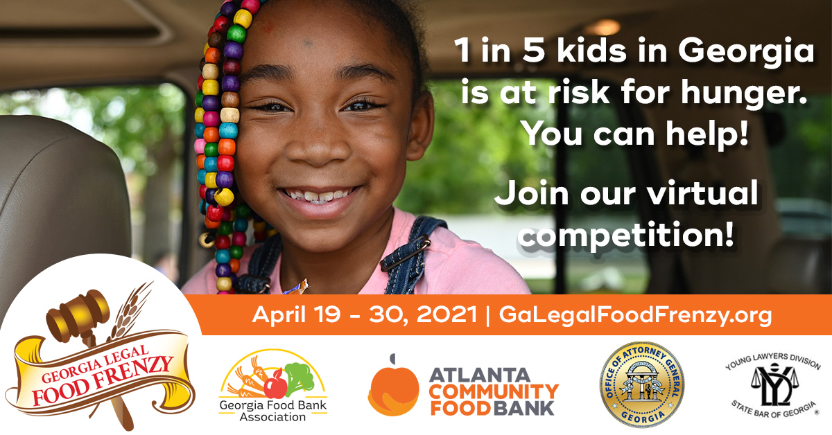 ACFB's tweet photo. Legal Food Frenzy's early registration bonus expires April 1st! Teams, don't miss the opportunity to get 100 bonus points for joining the competition early! Sign up at https://t.co/bJglWt3PY1, compete &amp; fight hunger April 19 - 30, 2021! #GALFF https://t.co/gg3lQPp3kc