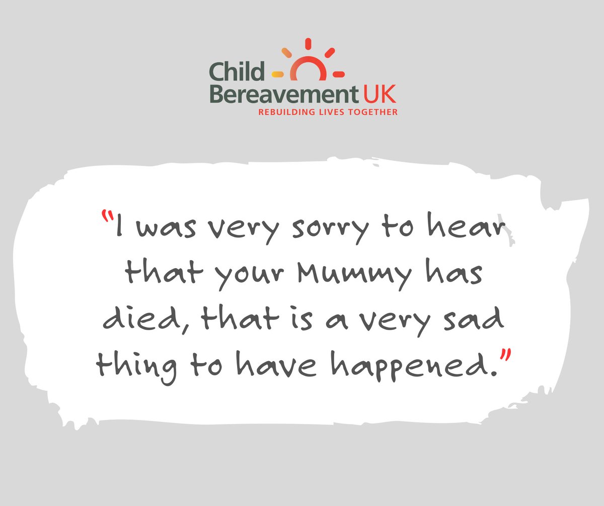When a young child in nursery or primary school is bereaved, it’s important that staff acknowledge what has happened in a simple and straightforward way. 

Visit our website for more information on supporting bereaved children aged under 5: ow.ly/Ugyc50Ed6hz