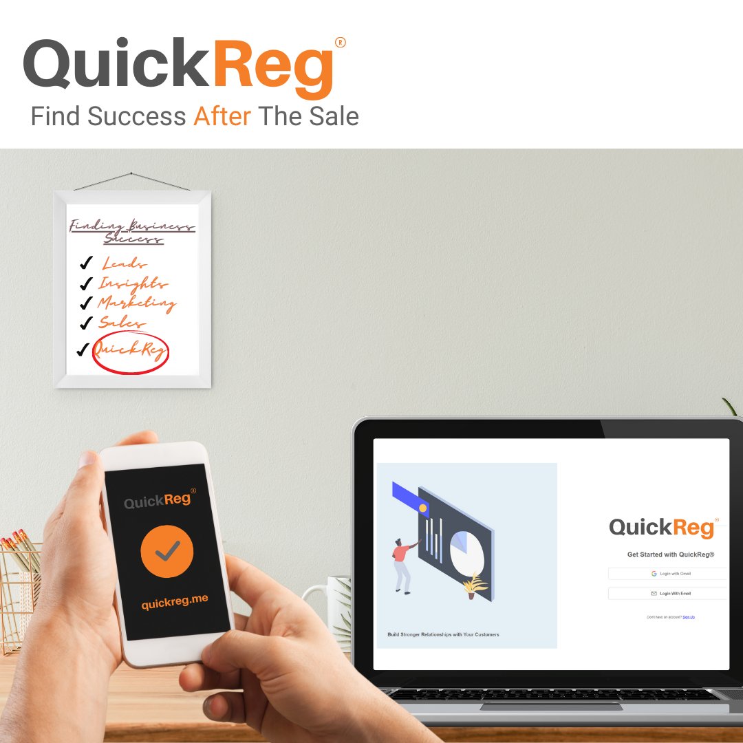 QuickRegMe's tweet photo. QuickReg® provides post sale solutions for your business. Gain customer insights, marketing opportunities and so much more from our easy to use platform. Learn more at https://t.co/urzUye8Lq4.
.
#businesssolutions #marketing #marketingstrategy #smallbusiness #largebusiness https://t.co/tz62MxyH6q