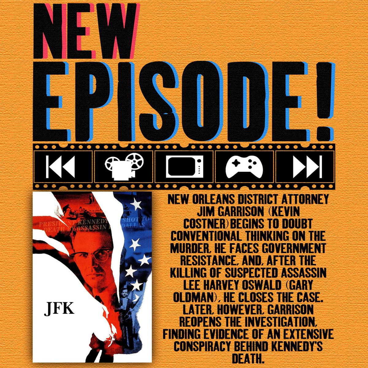 PocastNOLA's tweet photo. Join us - Trey, Dean &amp; E.Y. - as we attempt to uncover the truth about one of America's greatest conspiracies - the JFK assassination. From the grassy knoll to Antoine's Restaurant, we investigate bad hairdos, misplaced eyebrows and much more from Oliver Stones film "JFK (1991)". https://t.co/e0rxPRgulc
