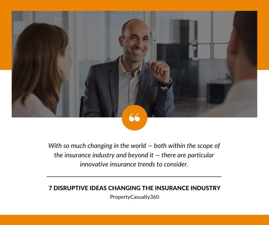 "With so much changing in the world — both within the scope of the insurance industry and beyond it — there are particular innovative insurance trends to consider." ow.ly/4dp550E9h6n

#InsuranceIndustry #Innovation #Claims #Adjusters #Syndicate