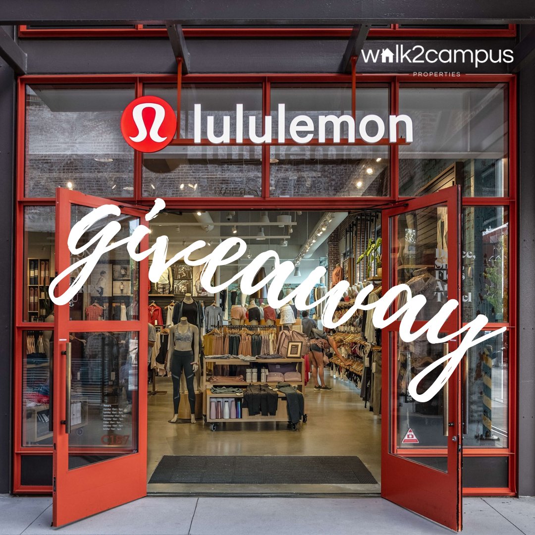 Walk2Campus_UTC's tweet photo. Grab some new swag to make up for missing your "Spring Break" with a $100 Lululemon Gift Card!!  

🌟 To enter: Like, Share, &amp; Tag friends in this post!
💫 Winner will be randomly chosen this Frida.. https://t.co/BuPwTKKcUU