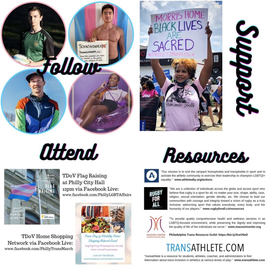 PhilaRugby's tweet photo. 💙 INTERNATIONAL TRANSGENDER 🤍 DAY OF VISIBILITY 💗  Check out our Instagram post for ways to celebrate, honor, and support the #TransCommunity today and everyday: https://t.co/3E9J3SIaYq https://t.co/bEimliXb9F