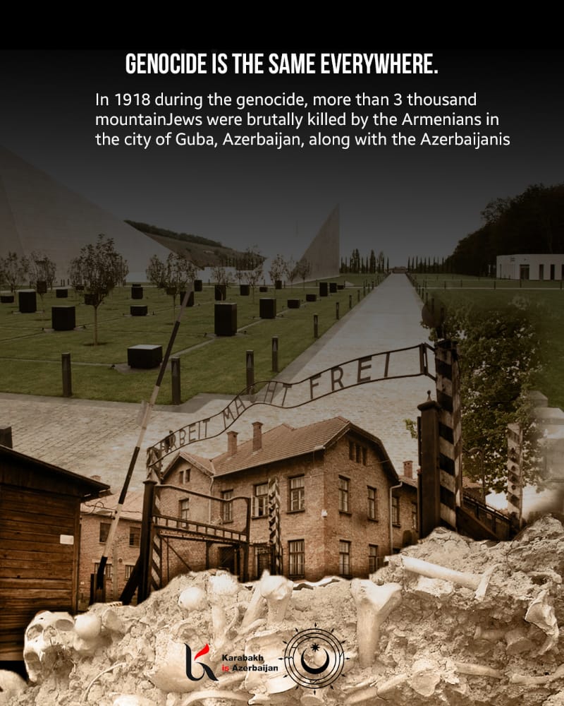 HuseyniLeila's tweet photo. Genocide Is The Same Everywhere !

During the genocide, more than 3 thousand mountain Jews were brutally killed by the Armenians in the city of Guba, Azerbaijan, along with the Azerbaijanis
#31MarchGenocide 
#31march1918 
#KİAzteam
#truthisone https://t.co/9vL8d1a5aD