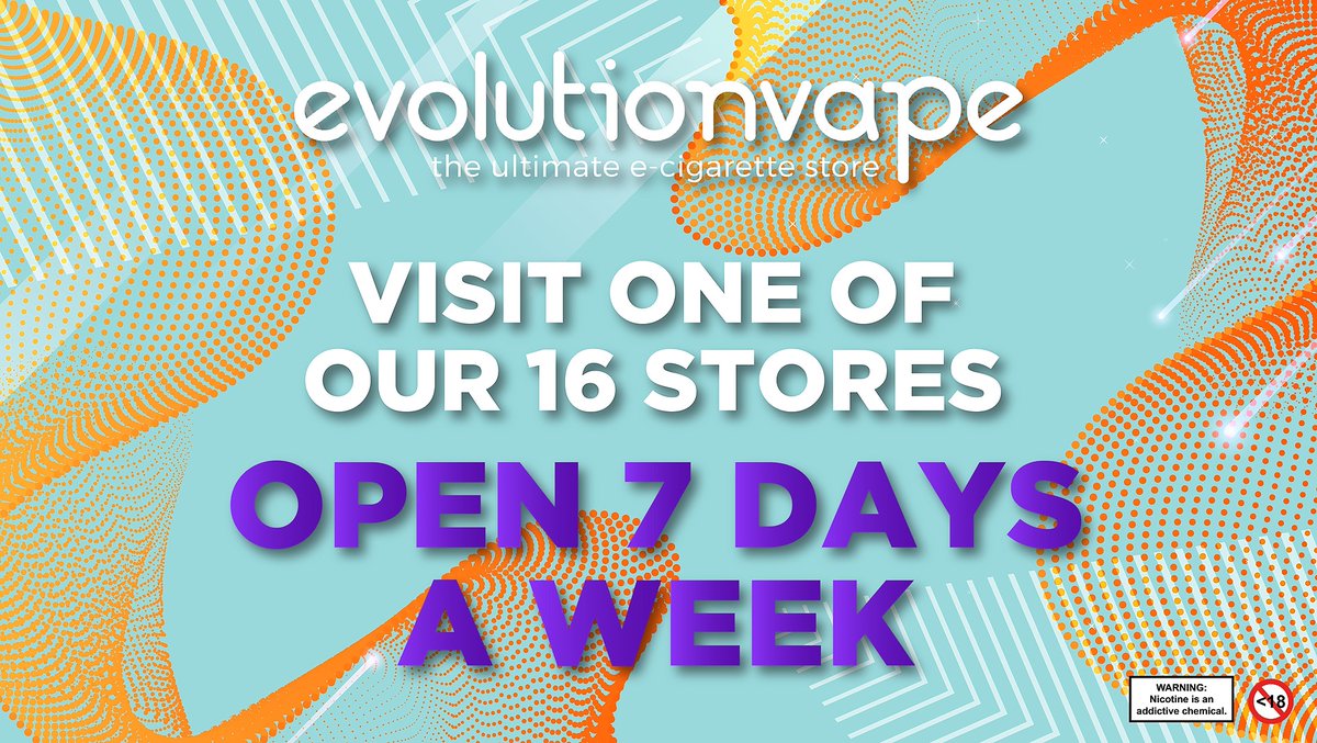 evovape's tweet photo. Find an Evolution Vape store near you! 📍

Pull in for our top-of-the-range vape devices, nicotine juices, and vape accessories! 🔥 https://t.co/uw0PWaH8nF https://t.co/63em6RXVmq