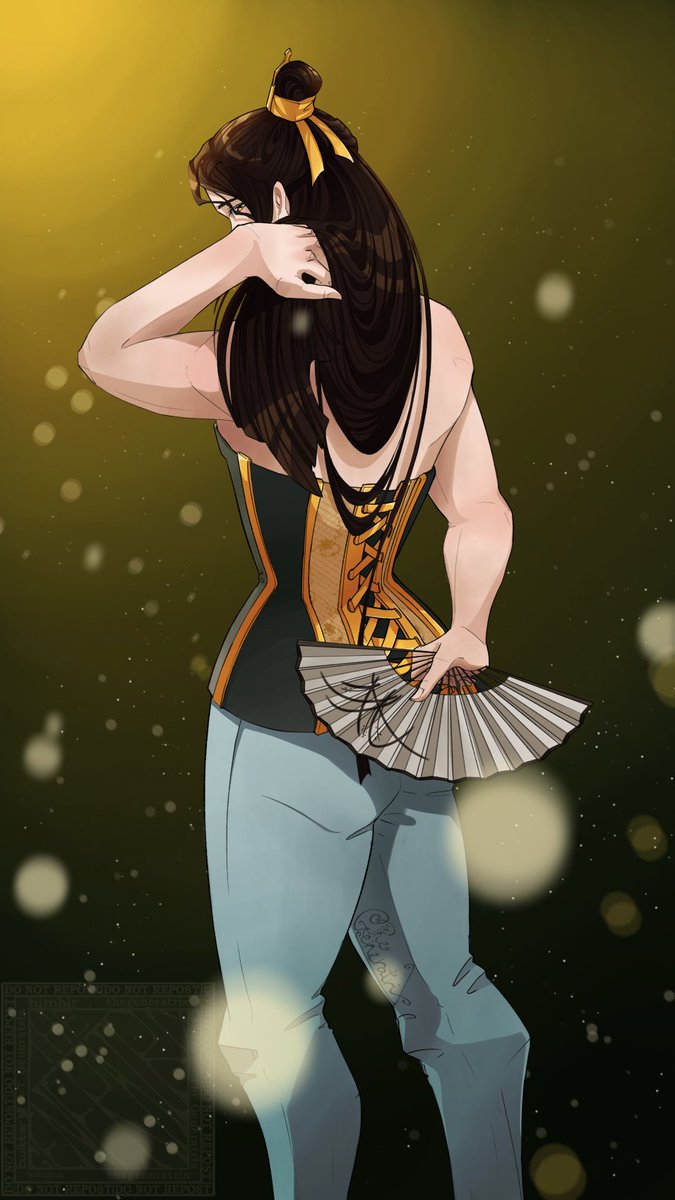 T_Generatrix's tweet photo. Just...#NieHuaisang in a corset...
/With probably bad Twitter crop, but nah/
#MDZS https://t.co/lpHum2B500
