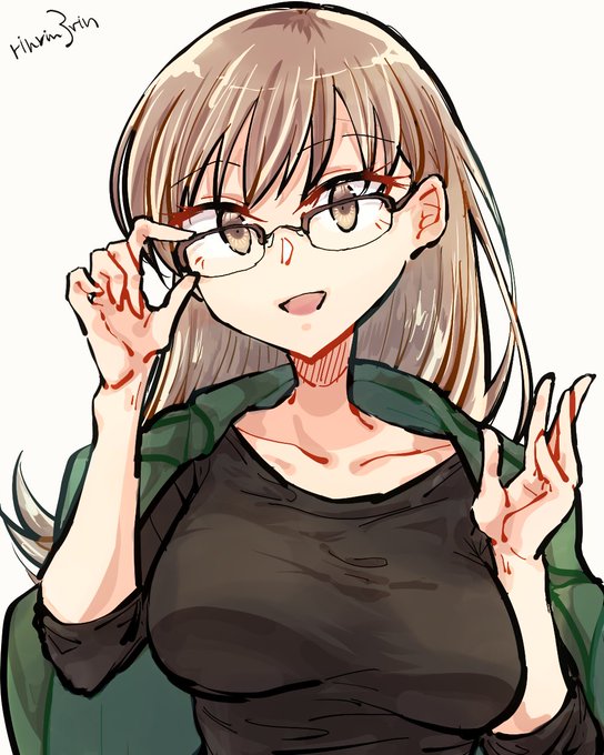 艦これらくがき。私服めがね大井っち 