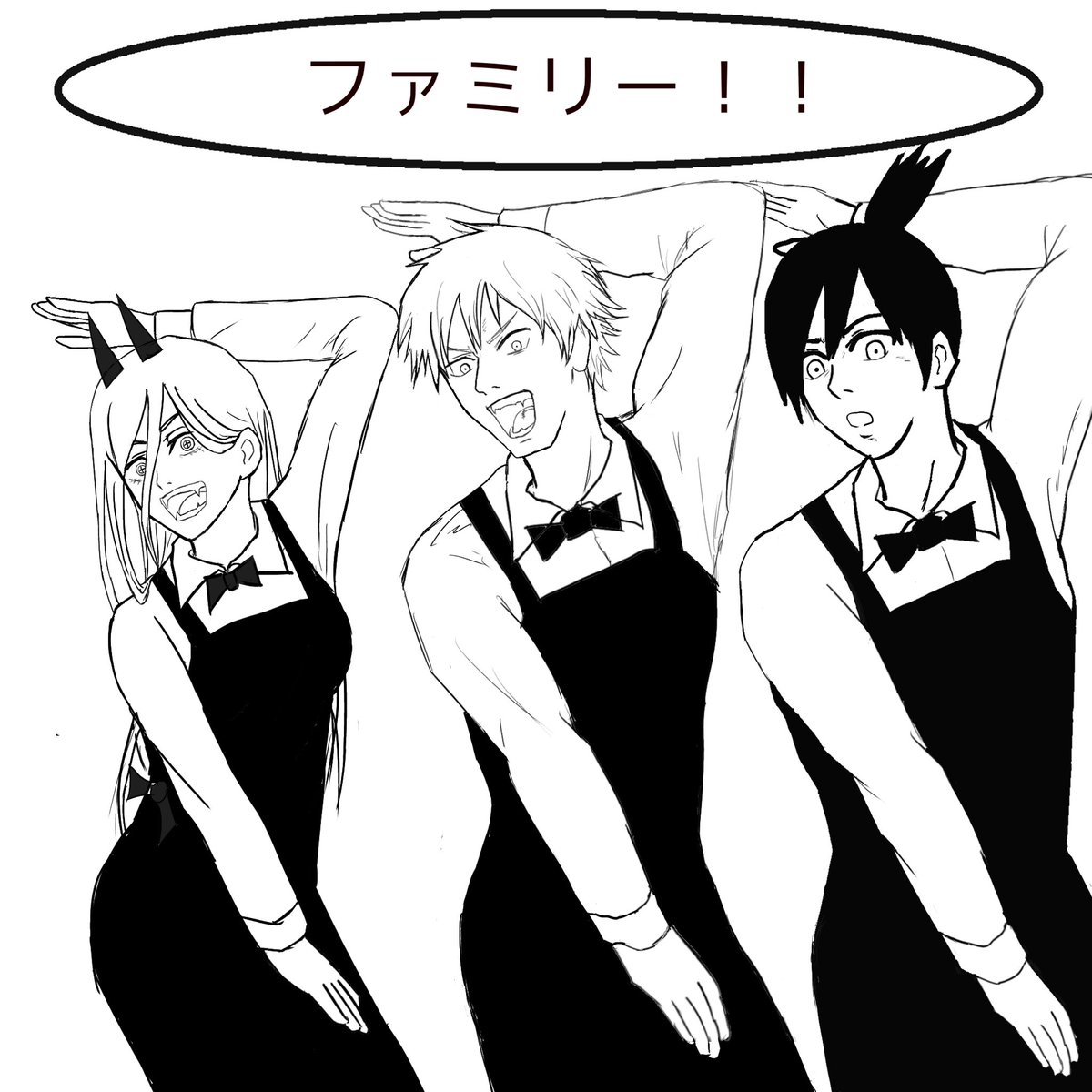 チェンソーマン「#今月描いた絵を晒そう#チェンソーマン #呪術廻戦#イラスト練習統一されたテーマ」|ＨＫＲ(整体×イラスト×∞)のイラスト