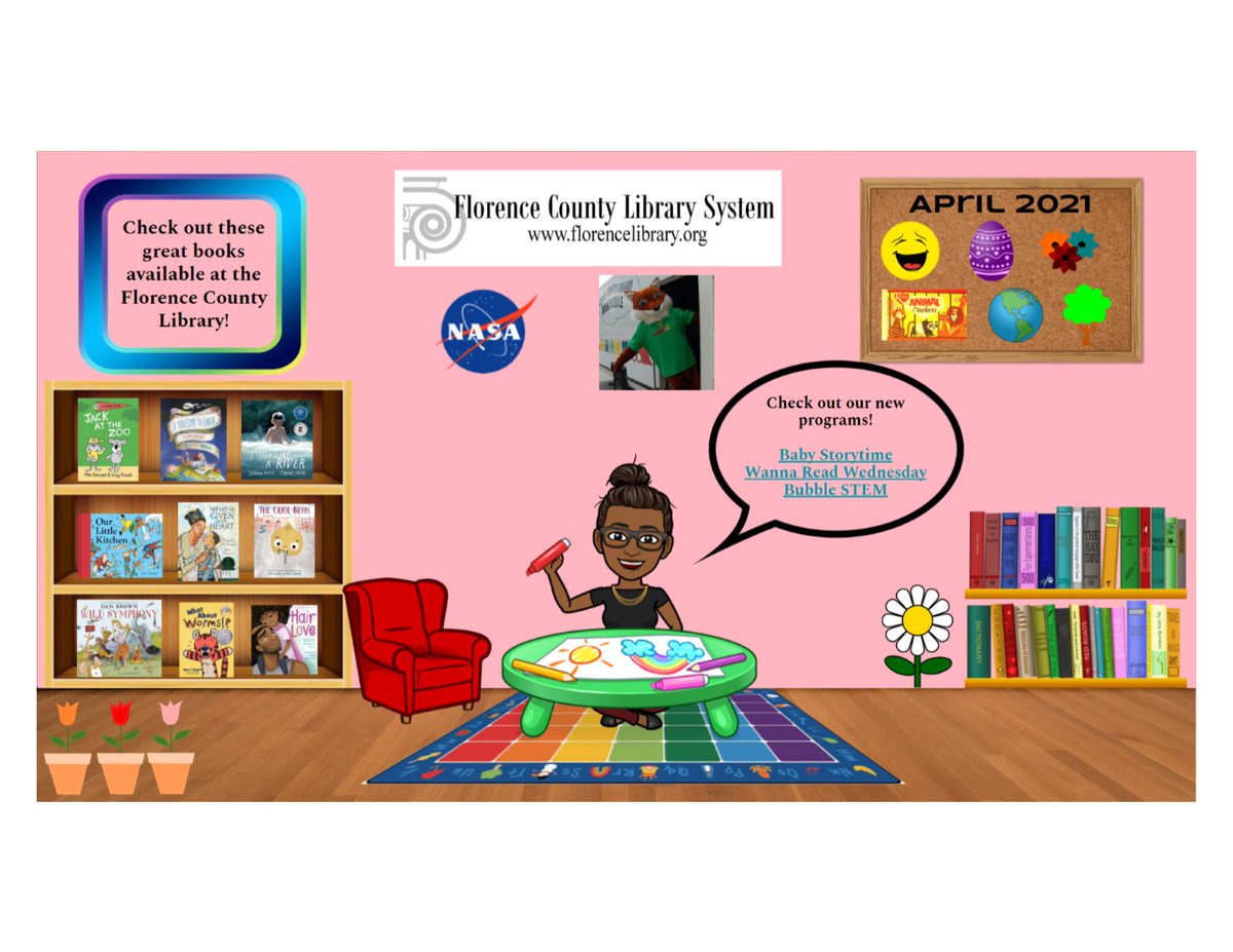 Our Bitmoji Virtual Library has been updated for the month of April! You can check it out at this link: bit.ly/3cALzyX