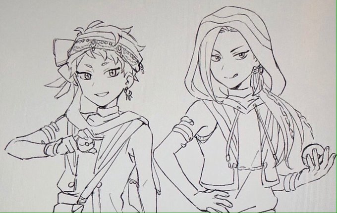 下描きラフのまま進まない某パロラビャ…… 