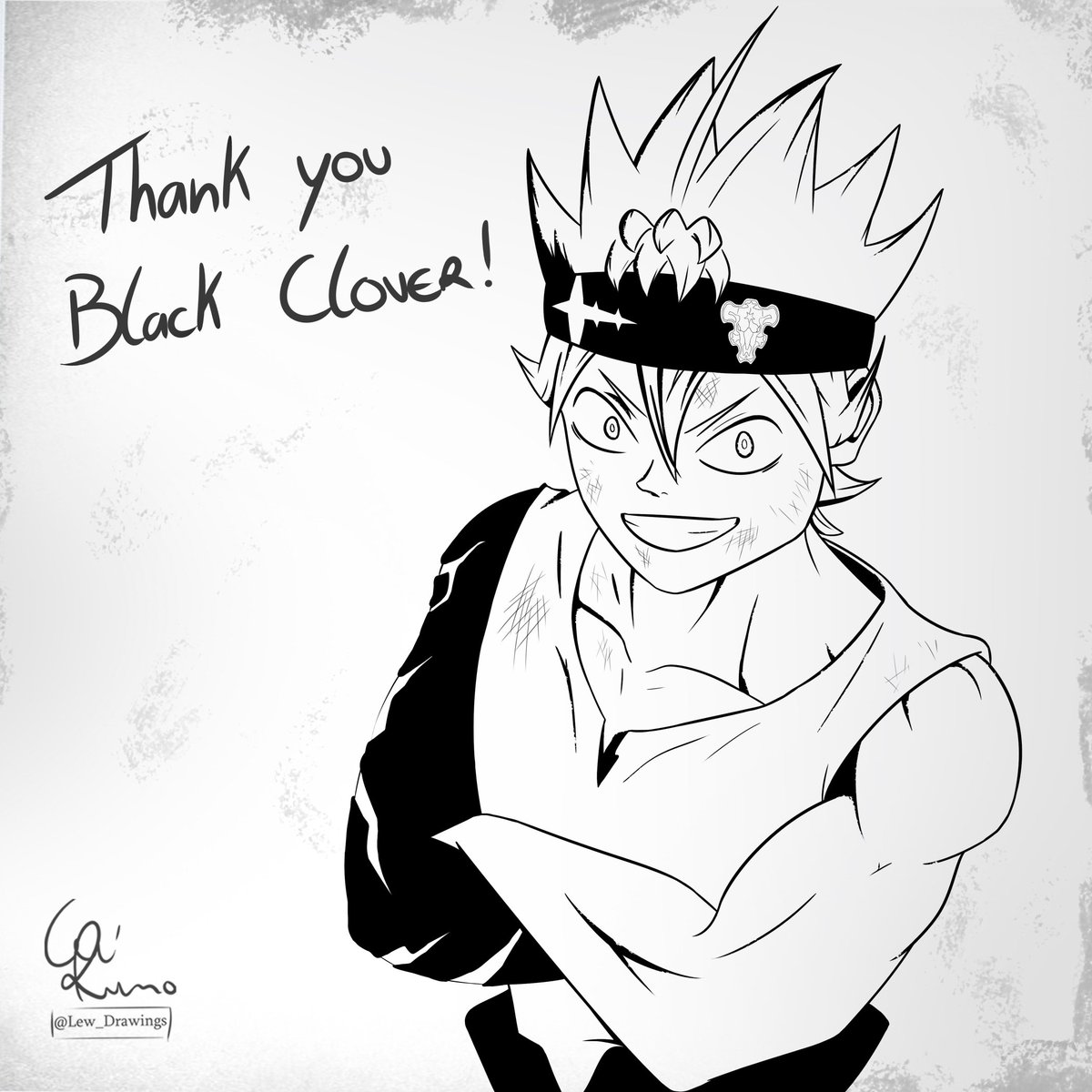 レウ Thankyoubcstaff Blackclover Blackclover170 Asta Thank You Black Clover