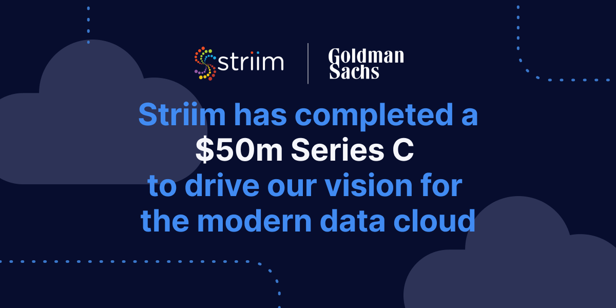 striimteam's tweet photo. Striim announces $50M Series C funding led by @GoldmanSachs Growth Equity. Read more: https://t.co/rMbFHYkcgl https://t.co/Y4LMo8Eftj