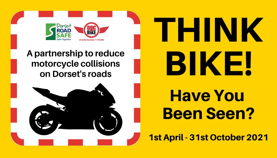 THINK BIKE!
Road safety campaign launched in Dorset by @DocBikeUK 
More info here: visordown.com/news/general/d…
#ThinkBike #HaveYouBeenSeen #RoadSafety