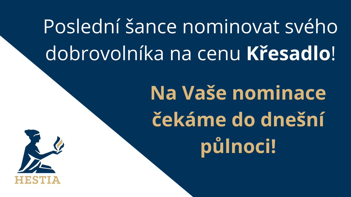 HESTIA_CSR's tweet photo. Rádi děláte úkoly na poslední chvíli? Tak šup, šup! 
Deadline už klepe na dveře, ať to neprošvihnete!
Formulář na nominaci na Vás čeká zde:
https://t.co/GXE42S2XiK https://t.co/0hWaYoCwfq