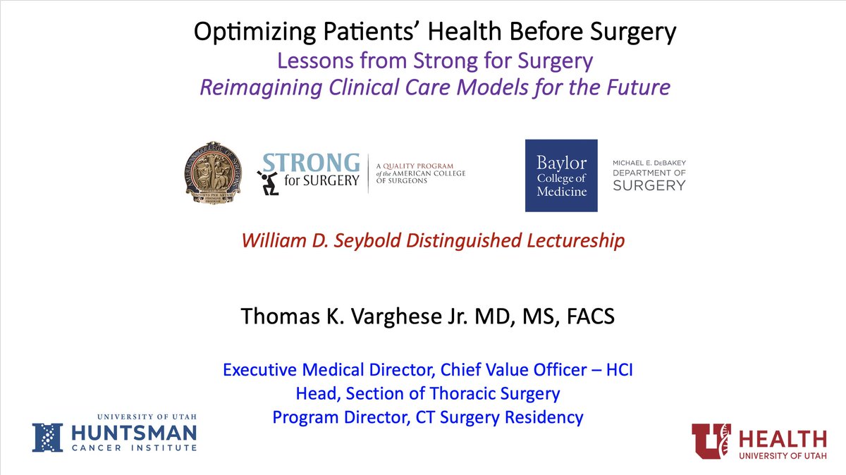 TomVargheseJr's tweet photo. Grateful to the amazing Faculty and Trainees @BCM_Surgery for the opportunity to connect this morning during the Seybold Lectureship and the panel discussion.

A few slides from my talk. 

Looking forward to our work ahead. @AmCollSurgeons #StrongForSurgery https://t.co/dPpACOJCPz
