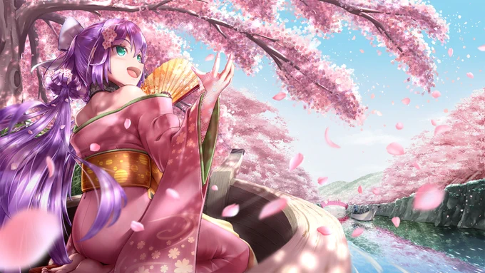 桜!超満開!!りつきん、お誕生日おめでとう!VTuberとして活動してくれてありがとう。あなたのおかげで、毎日の楽しみを少しプラスして生きれていますずっと出来ていなかった、絵も描き始めることも出来ました。これからも推させてもらいますね!#リツキあーと  #NIJIArt 