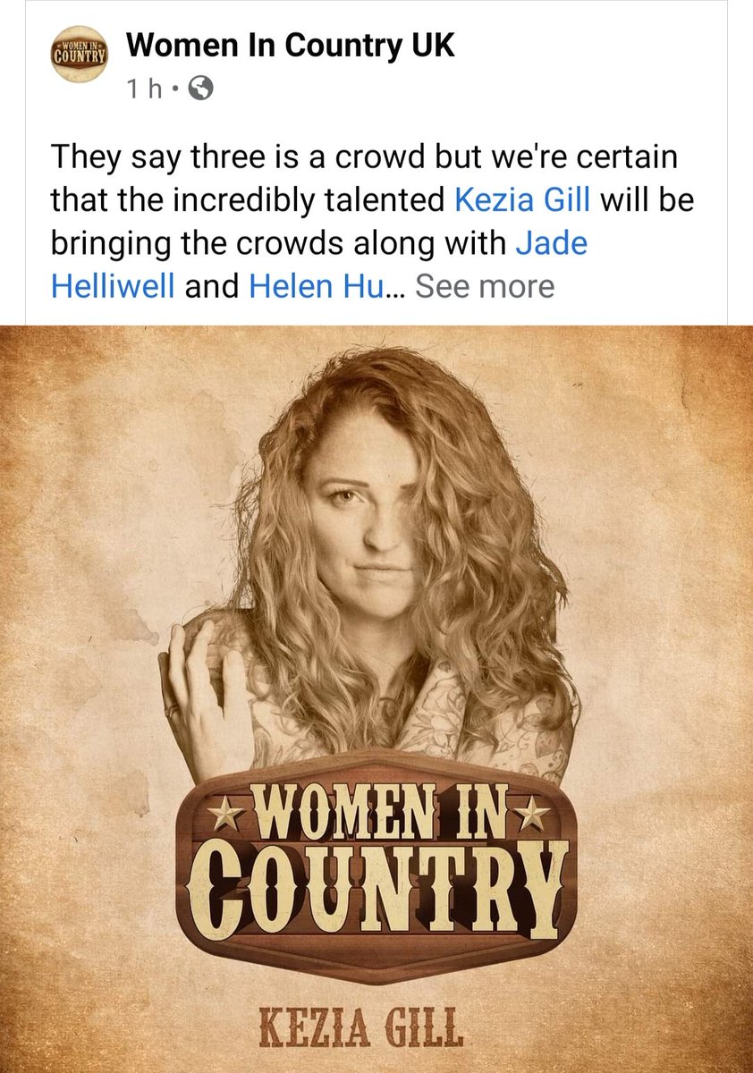 Another exciting announcement from @Keziagillmusic #WomenInCountry will be coming to a theatre near you🤠 For more info  head to her FB page @voice_ofawoman @TheWomenCountry @BBCLater
