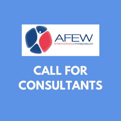 AFEW International is launching an open call for consultants. Read more and download the form: go.shr.lc/3m9aRaD

Please share and forward this call to those in your network who might be eligible and interested to apply!

#Callforconsultants #EECA #AFEWTowardsChanges