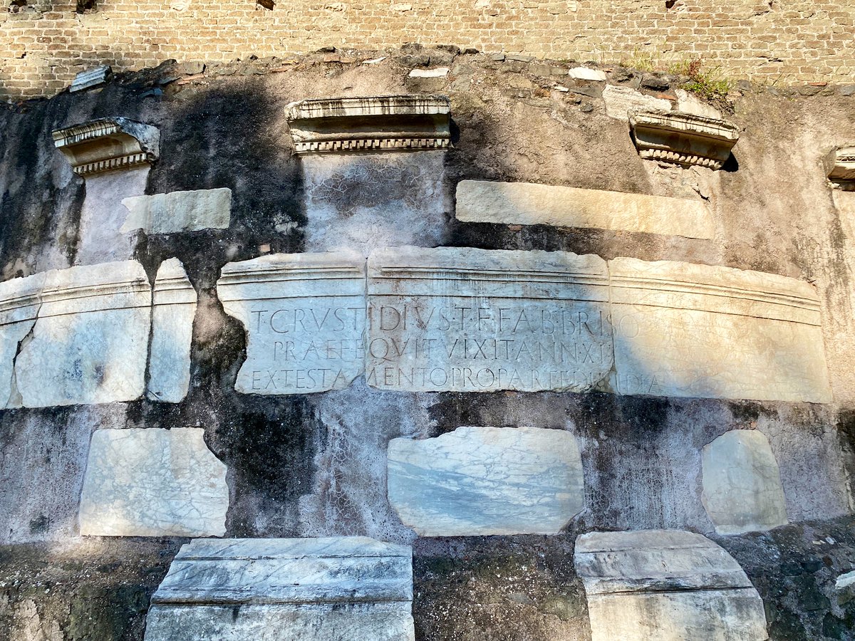 Most of the tomb’s sculpture and inscriptions was built into the later castle, and they’re still very visible from the Via Appia.From fragmentary family members to incomplete inscriptions, there’s enough ancient art here to please anyone who might pass by the tomb today! – bei  Mausoleo di Cecilia Metella